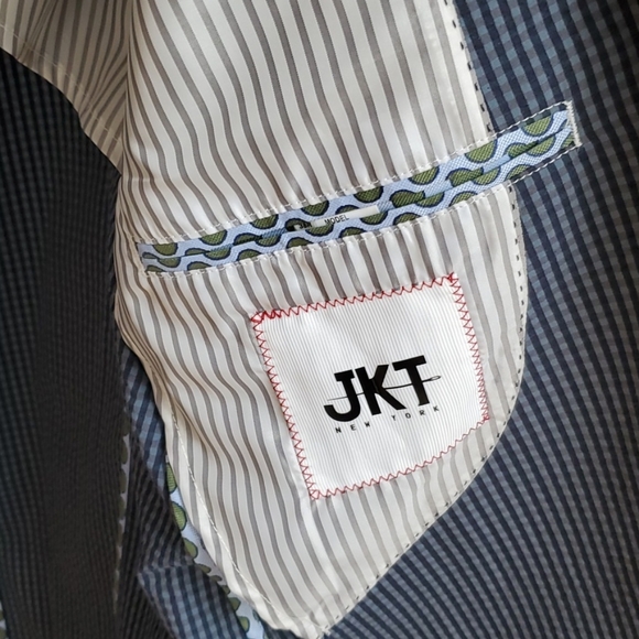 JKT Sportcoat in Checkered Blue "Bond" - Picture 3 of 5